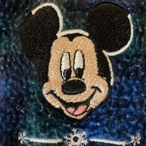 Disney Mickey Mouse pajamas green blue plaid flannel boys S